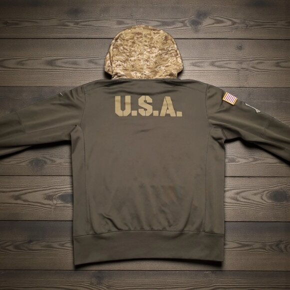 Nike Atlanta Falcons Hoodie Salute to Service Men XXL Dri-fit Sideline NFL - Picture 4 of 15